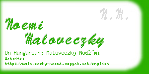 noemi maloveczky business card